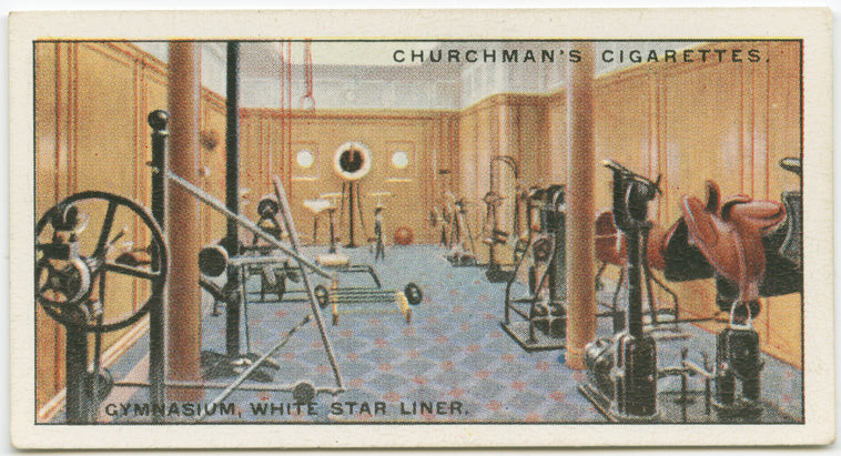 Gymnasium in a White Star Liner.