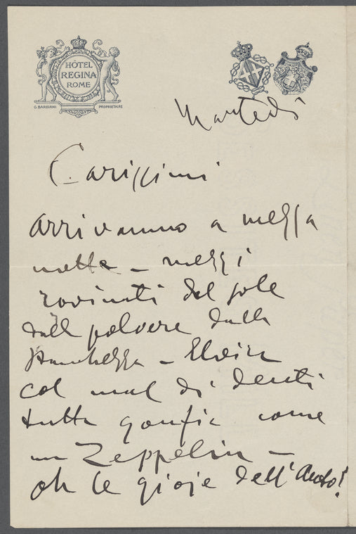 Letter from Giacomo Puccini to Arturo Toscanini, [probably summer 1911]