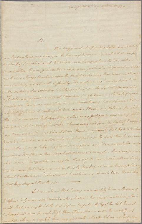 Letter to Gov. George Clinton