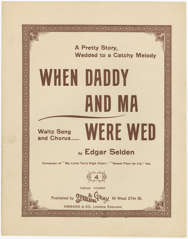 When daddy and ma were wed