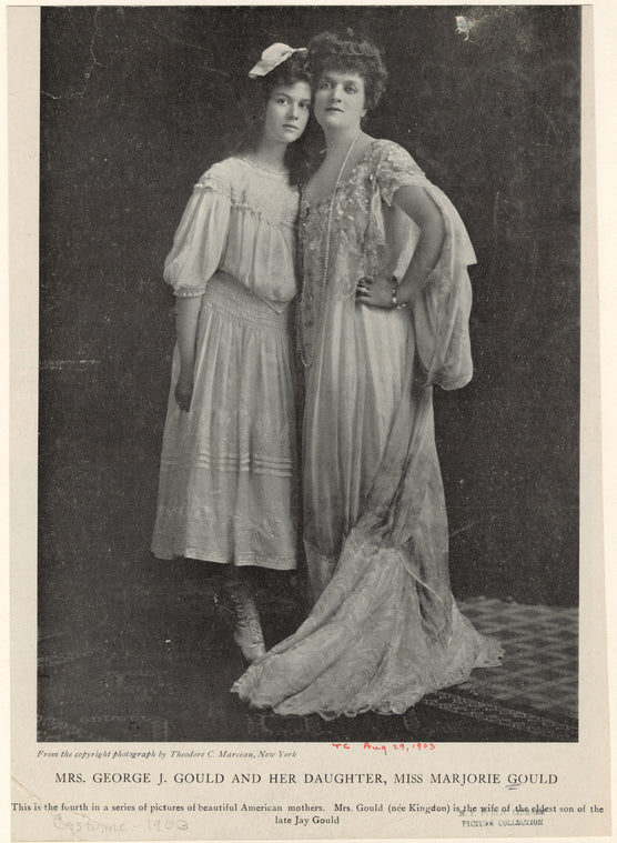 Mrs. George J. Gould and her daugher, Miss Marjorie Gould