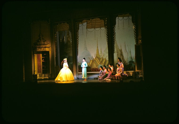 Gertrude Lawrence (Anna Leonowens), Dorothy Sarnoff (Lady Thiang) and Royal Wives in The King and I