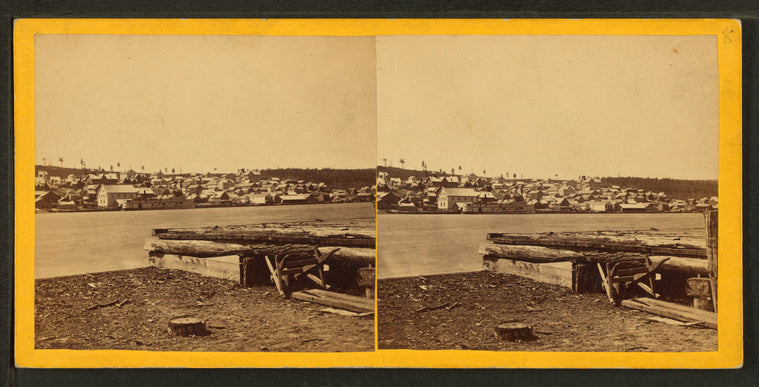 General view of Houghton from the Pewabic dock, Portage Lake.