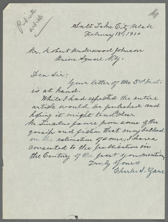 Zane, Charles S