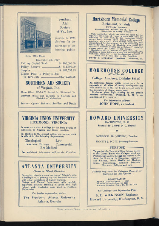 Opportunity: journal of Negro life