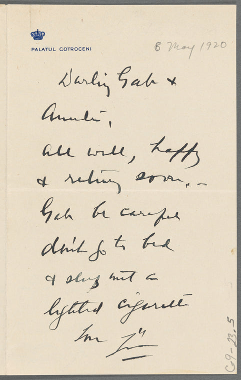 Correspondence from Loie Fuller to Gabrielle Bloch