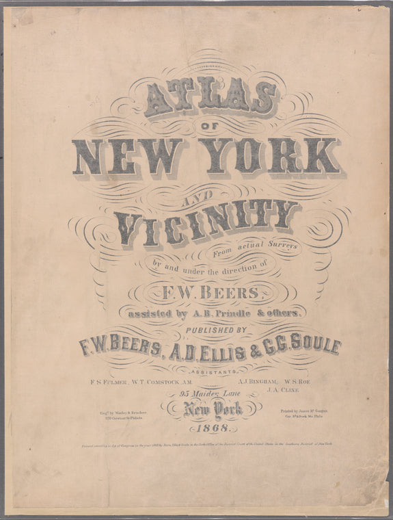Atlas of New York and vicinity : from actual surveys