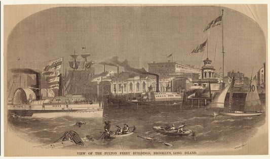 View of the Fulton Ferry buildings, Brooklyn, Long Island