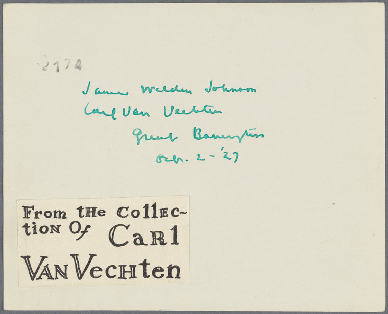 James Weldon Johnson and Carl Van Vechten, Great Barrington