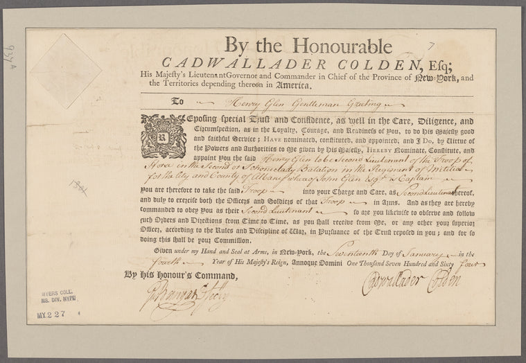 Colden, Cadwallader. New York