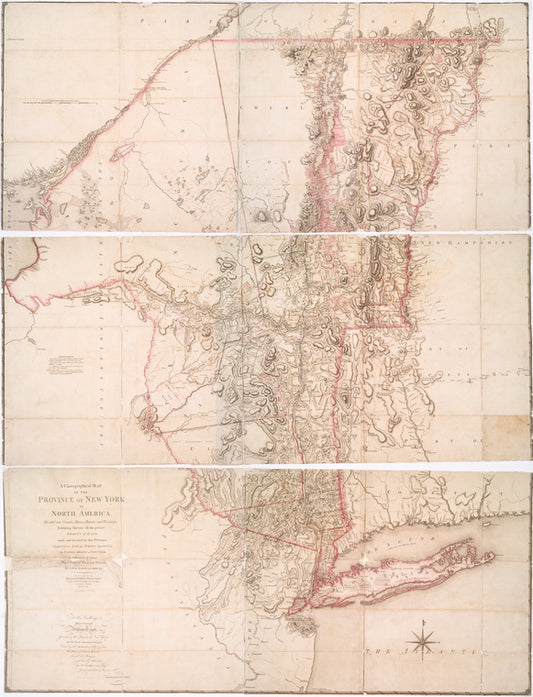 A chorographical map of the province of New-York in North America, divided into counties, manors, patents and townships : exhibiting likewise all the private grants of land made and located in that Province