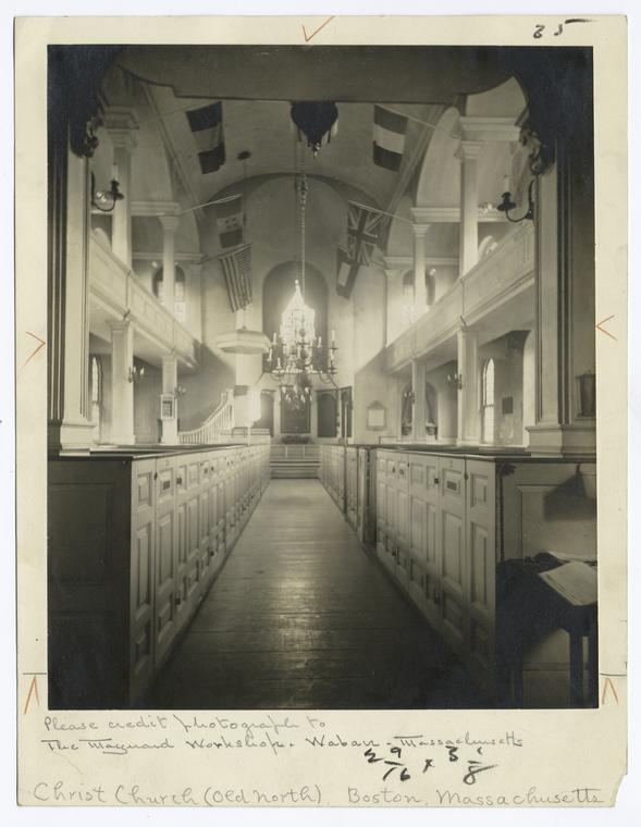 Interior of Christ Church (Old North), Boston.