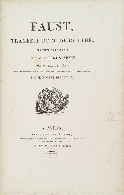 Title page from Goethe's Faust.