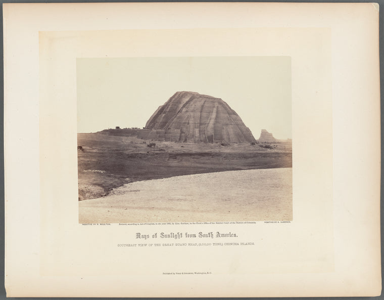 Southeast view of the Great Guano Heap, (2,000,000 tons,) Chincha Islands
