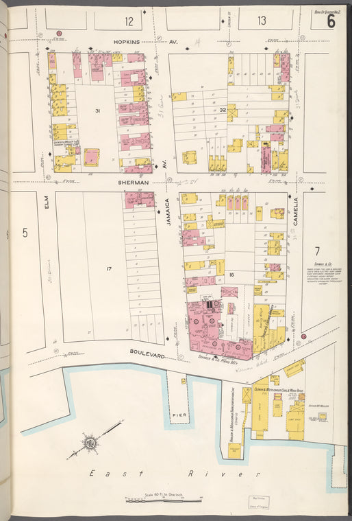 Queens V. 2, Plate No. 6 [Map bounded by Hopkins Ave., Camelia, East River, Elm]