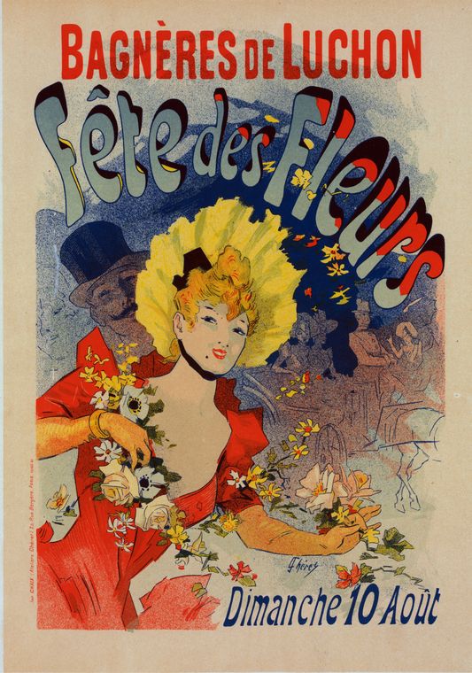 Affiche pour la "Fête des Fleurs de Bagnères-de-Luchon".