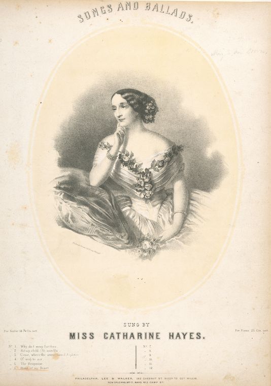 Songs and Ballads, sung by Miss Catharine Hayes