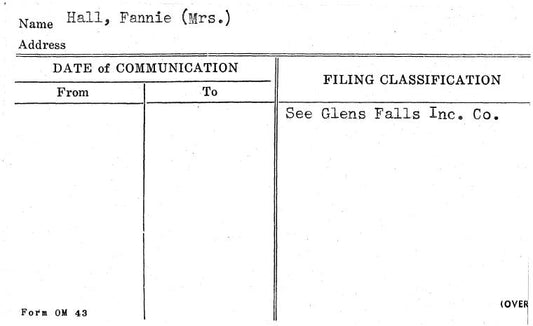 Hall, Fannie (Mrs.)