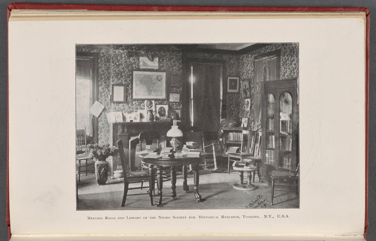 Meeting Room and Library of the Negro Society for Historical Research, Yonkers, N.Y., U.S.A.: a monthly journal devoted to the interests of the coloured races of the world