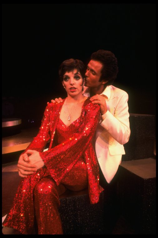 Actors Liza Minnelli and Mark Goddard in a scene from the Broadway production of the musical "The Act."