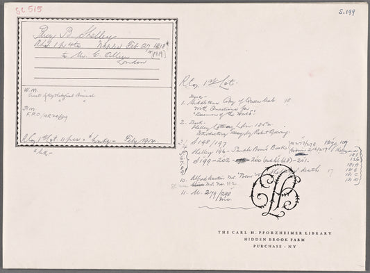 Autograph letter signed to Charles Ollier, 27 February 1819