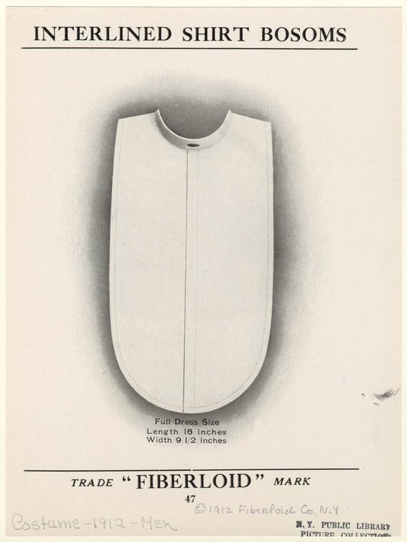 Interlined shirt bosoms
