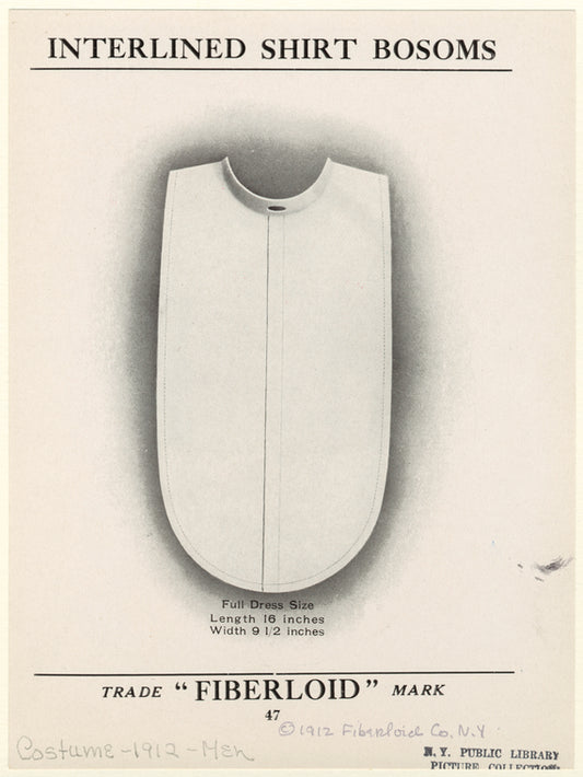 Interlined shirt bosoms