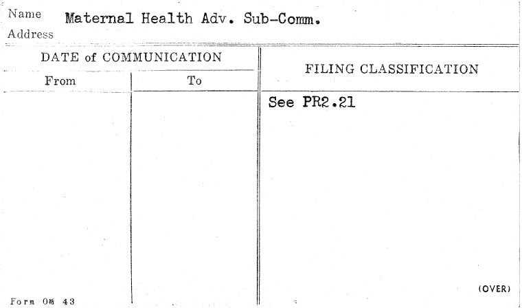 Maternal Health Adv. Sub-Comm.
