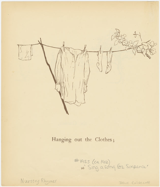 Hanging out the clothes.
