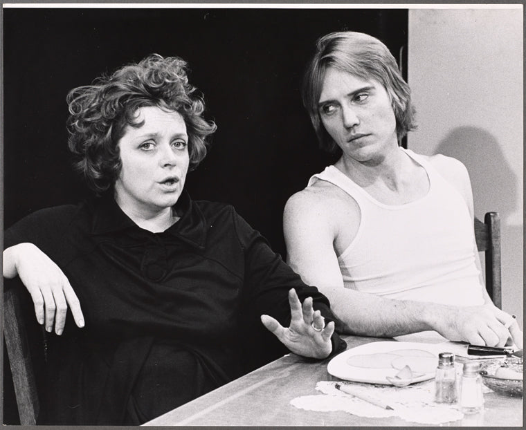Christopher Walken and unidentified in the stage production Kid Champion