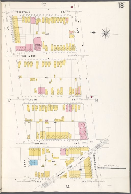 Brooklyn V. 8, Plate No. 18 [Map bounded by Chestnut St., Ridgewood Ave., Hale Ave., Etna St.]