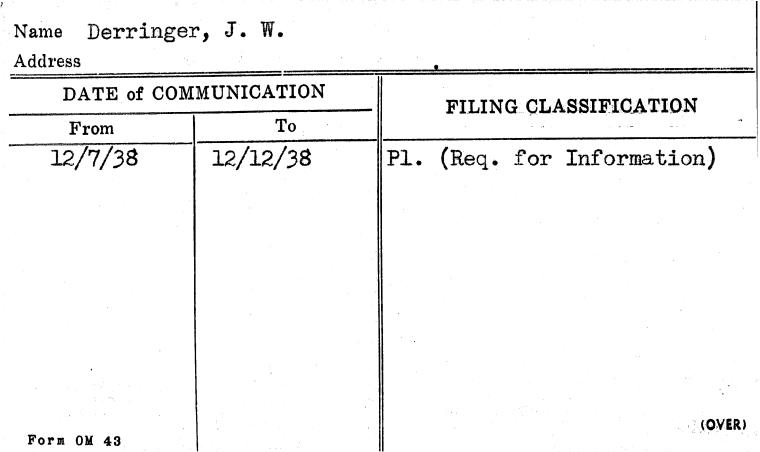 Derringer, J.W.