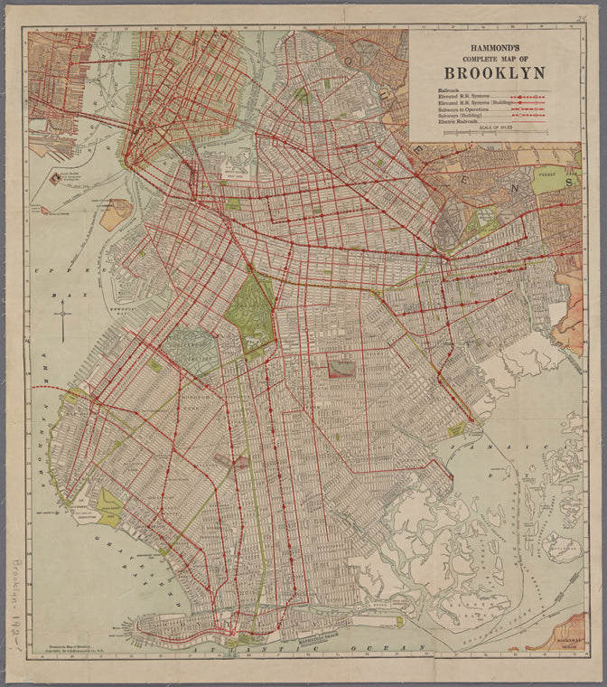 Hammond's complete map of Brooklyn