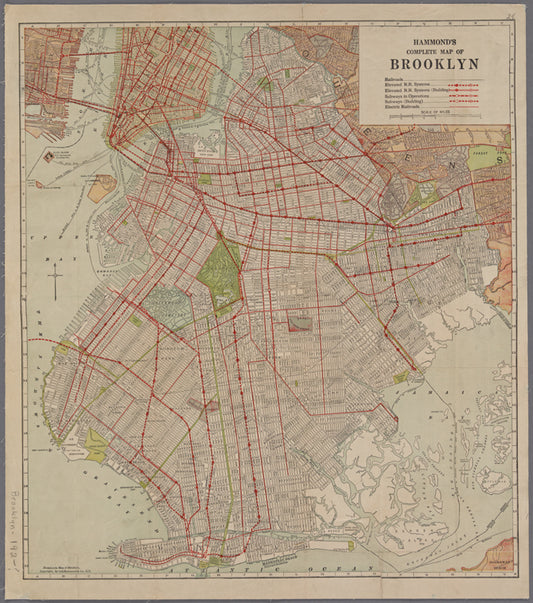 Hammond's complete map of Brooklyn