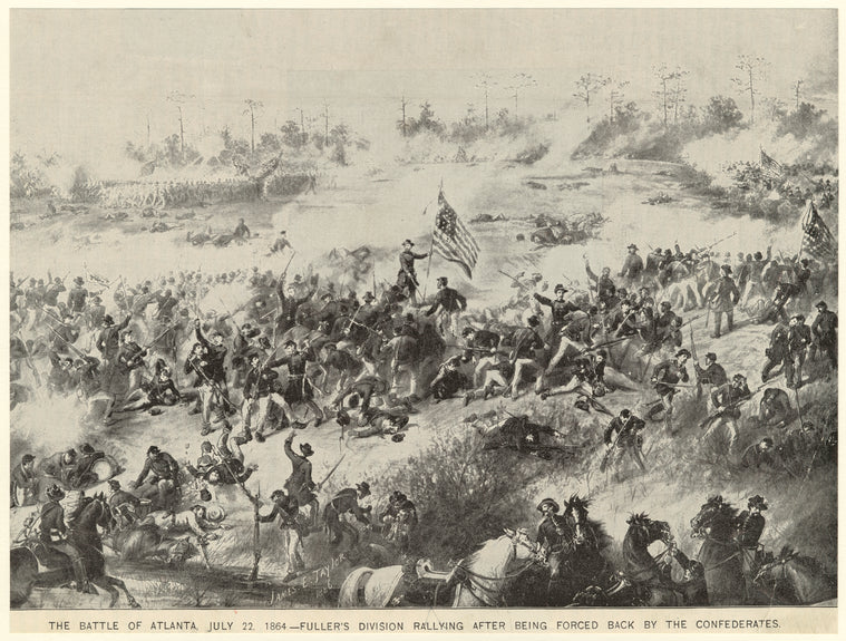 The Battle of Atlanta, Ga., July 22, 1864 : Fuller's division rallying after being forced back by the Confederates