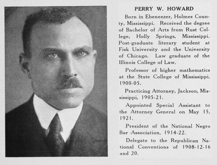 Perry W. Howard.