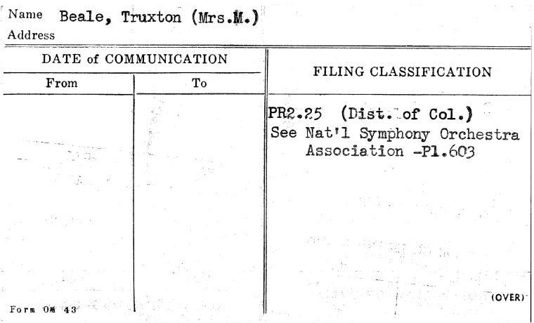 Beale, Truxton (Mrs.M.)