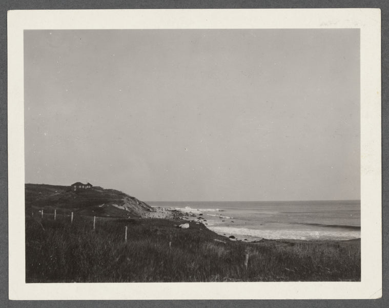 View of beach at Benson Place, Montauk Point. Benson who purchased all of Montauk (October 1879) was the President of the Brooklyn Gas Light Co. Montauk, East Hampton