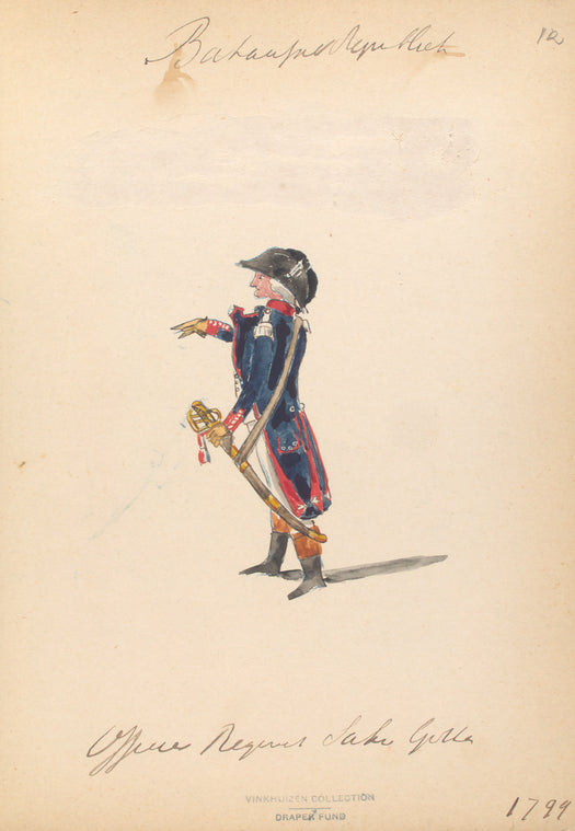 Bataafsche Republiek. Officier Regiment Saksen Gotha