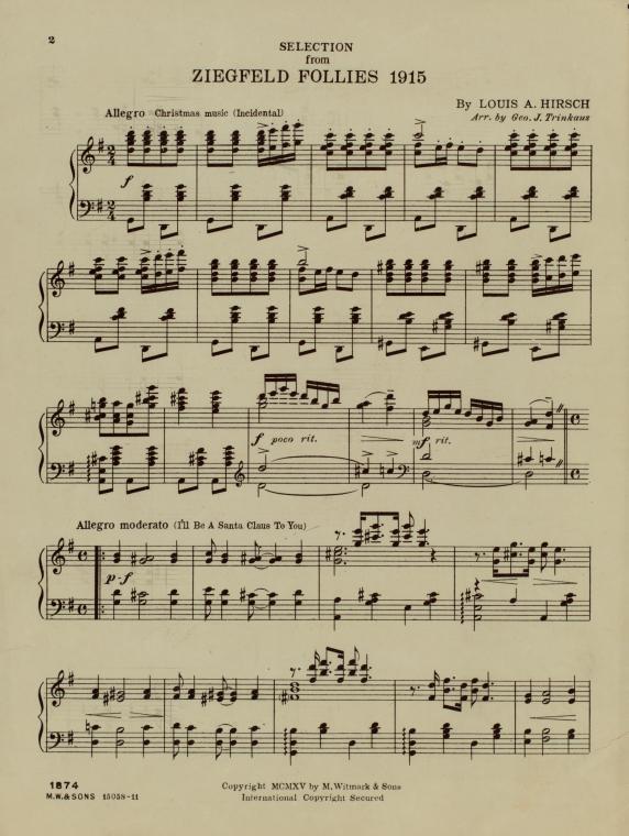 Selection from Ziegfeld follies 1915