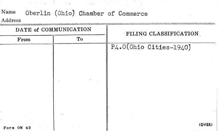 Oberlin (Ohio) Chamber of Commerce