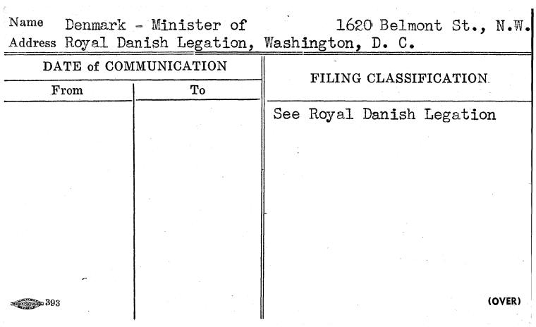 Denmark - Minister of