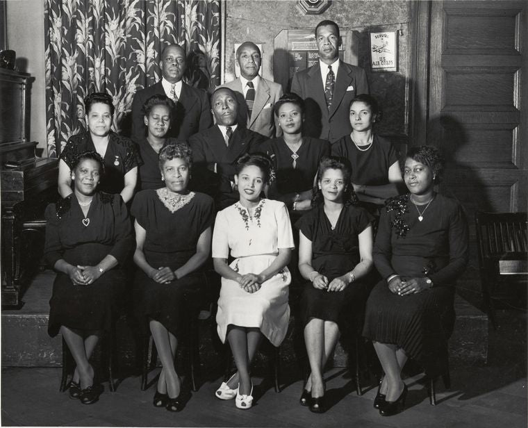 Group portrait of Executive Committee of the Bermuda Benevolent Association, ca. 1952