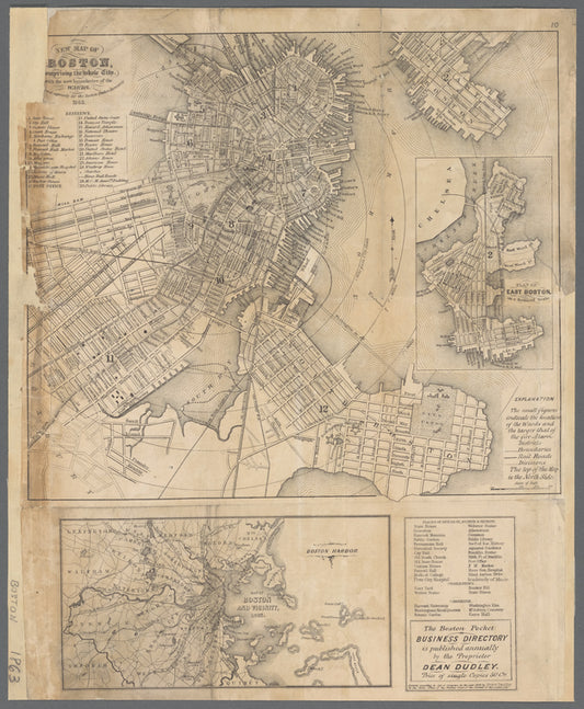 New map of Boston: comprising the whole city with the new boundaries of the wards