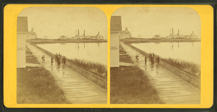 Plank walk and Highland House.