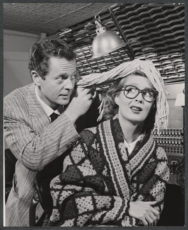 Larry Parks and Betty Garrett in the stage production Bells Are Ringing