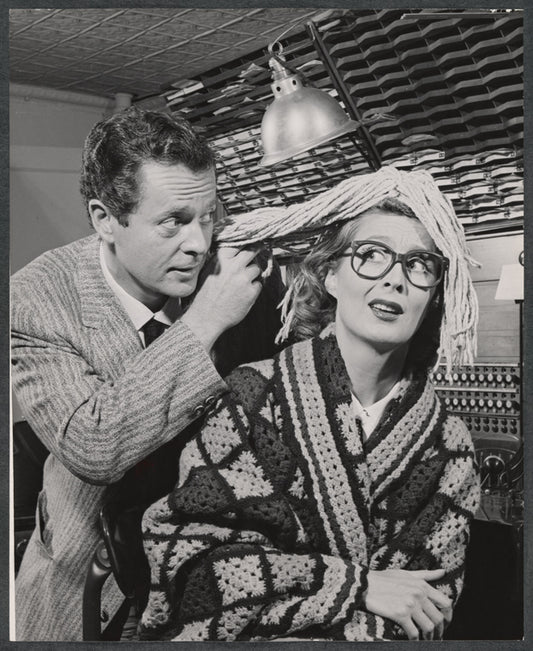 Larry Parks and Betty Garrett in the stage production Bells Are Ringing