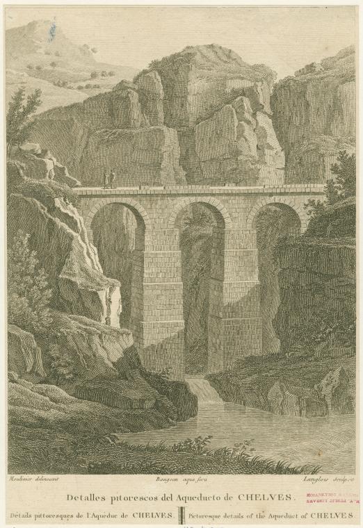 Detalles pitorescos del aqueducto de Chelves