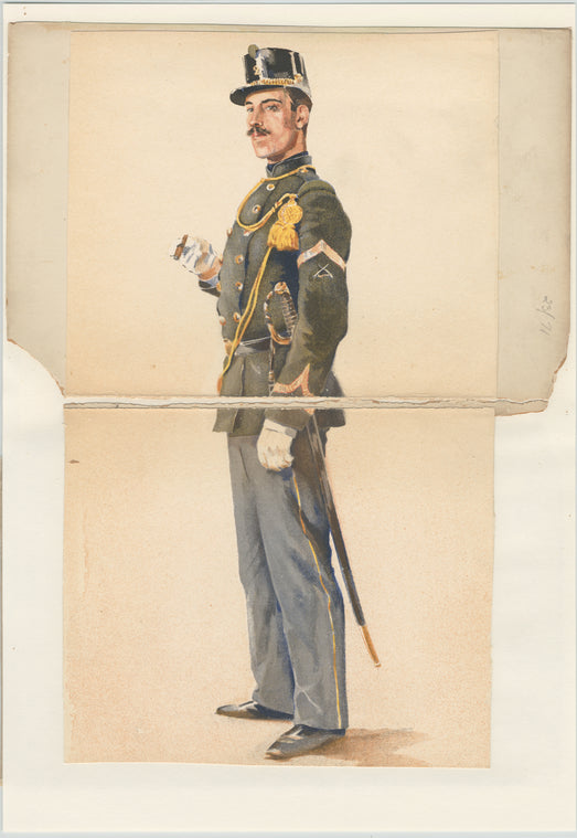 Sergent having a cigar