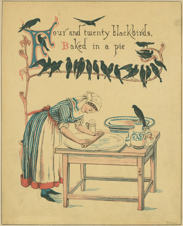 Four and twenty black-birds, baked in a pie